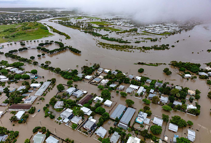 Überflutete Landschaft